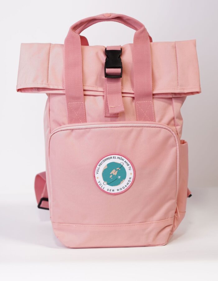 Motxilla rosa "Vull ser rodamon"