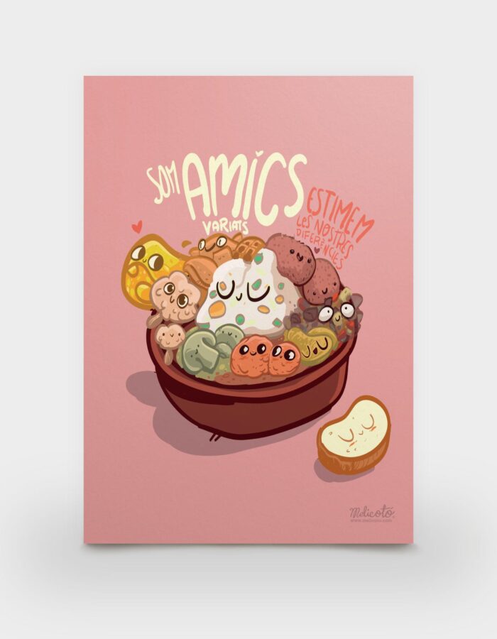 Làmina "Amics variats"