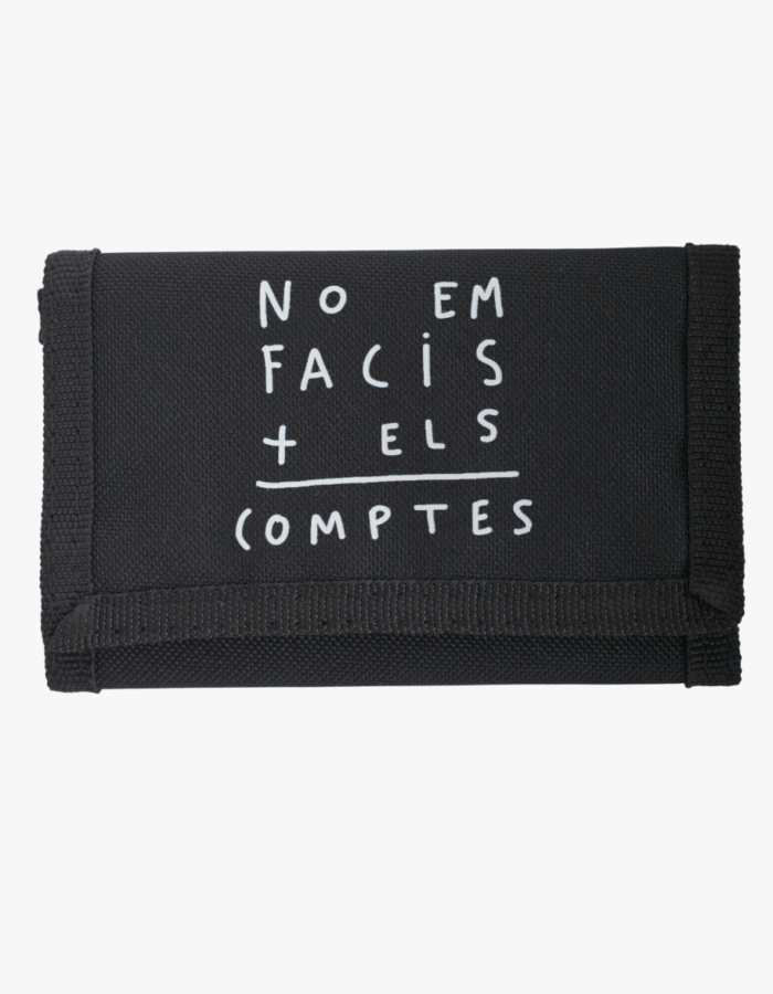 Cartera negra "No em facis els comptes"