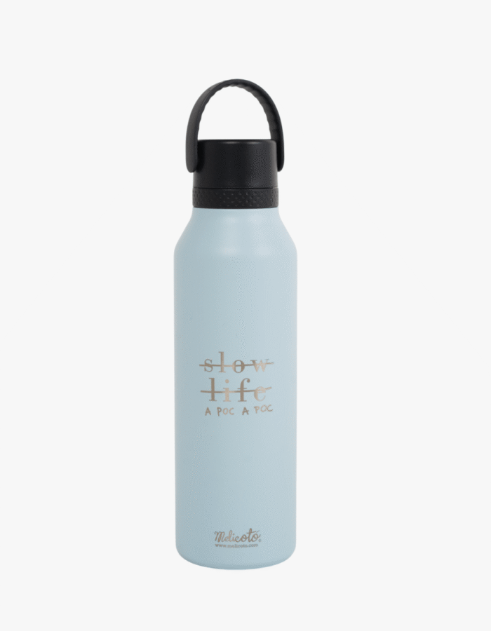Botella tèrmica blava "Slow life"