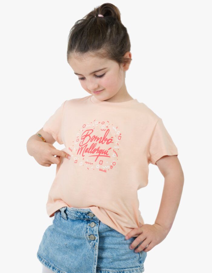 Camiseta d'infants rosa "Bombó mallorquí"