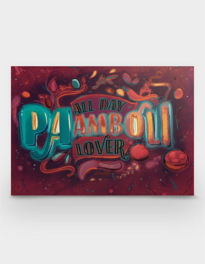 Làmina A5 "Pa amb oli lover" - Antiga edició