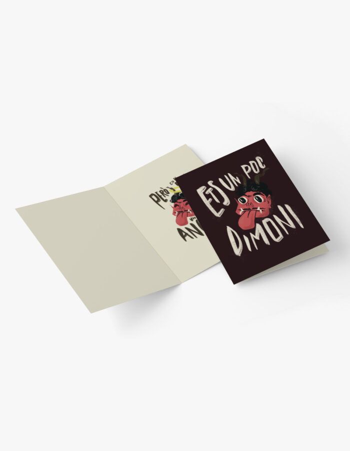 Targeta de felicitació "Dimoni"