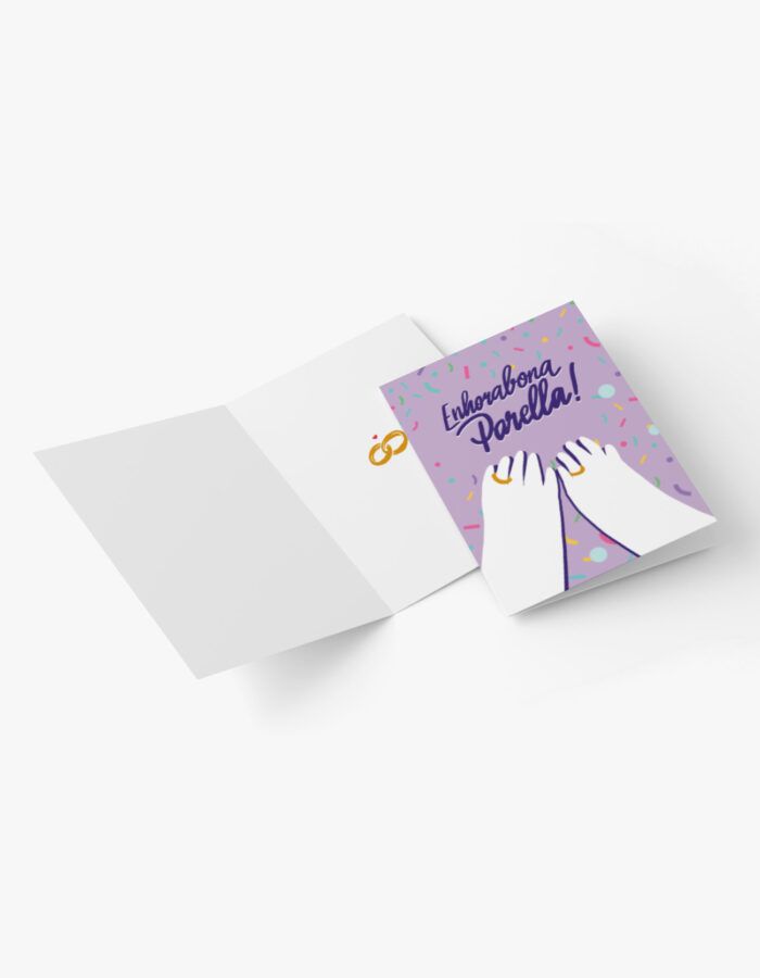 Targeta de felicitació "Enhorabona parella"