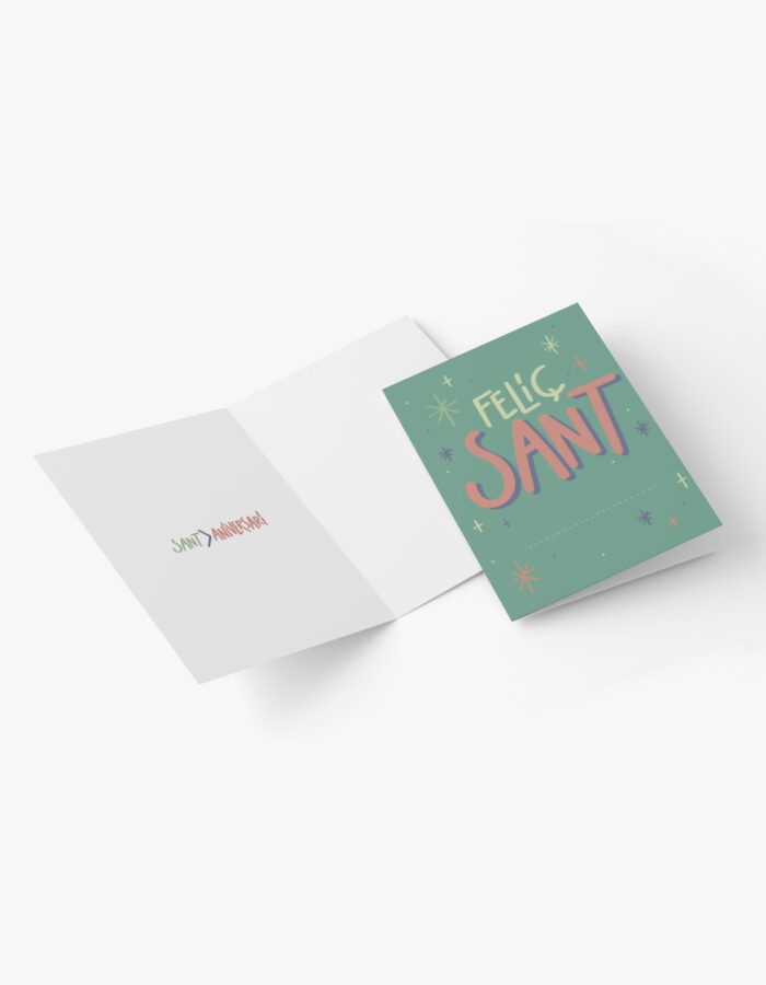 Targeta de felicitació "Feliç sant"