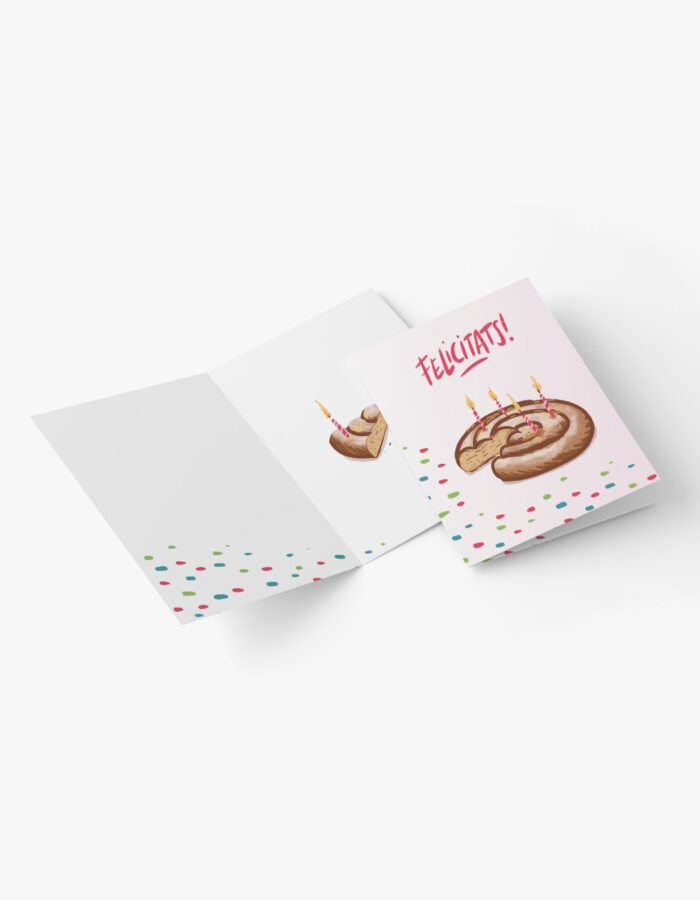 Targeta de felicitació "Felicitats"