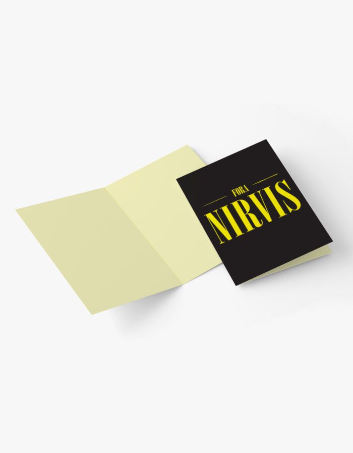 Targeta de felicitació "Fora nirvis"