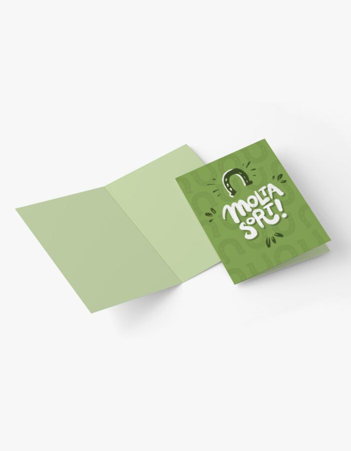 Targeta de felicitació "Molta sort"