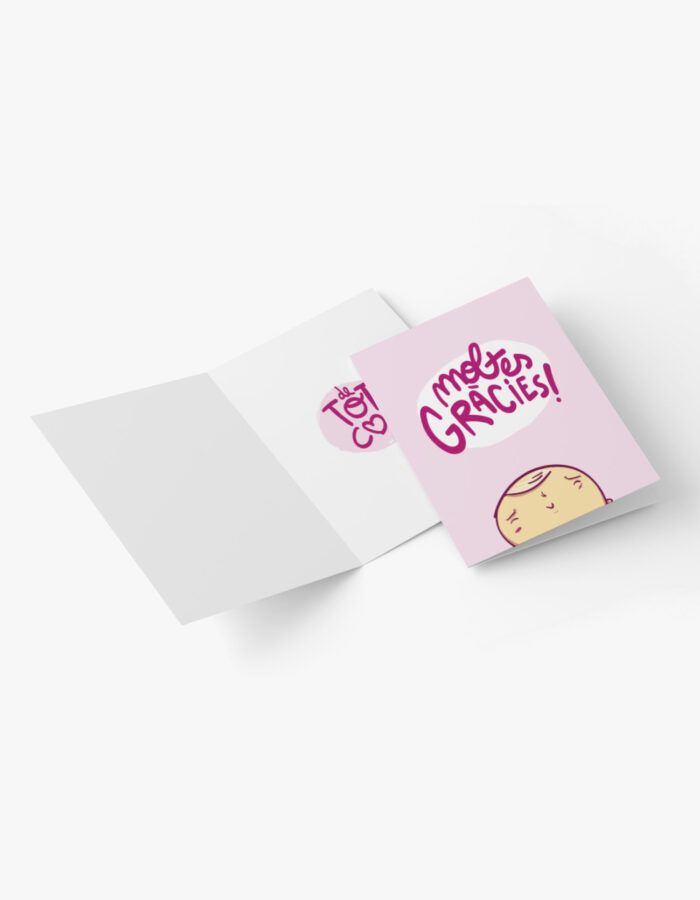 Targeta de felicitació "Moltes gràcies de tot cor"