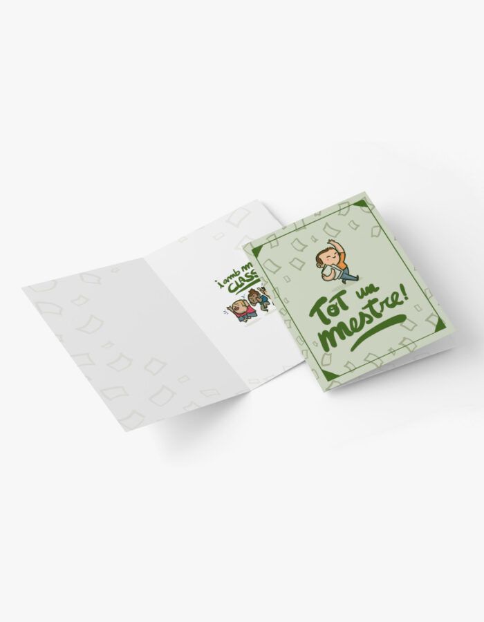 Targeta de felicitació "Tot un mestre... i amb molta classe!"