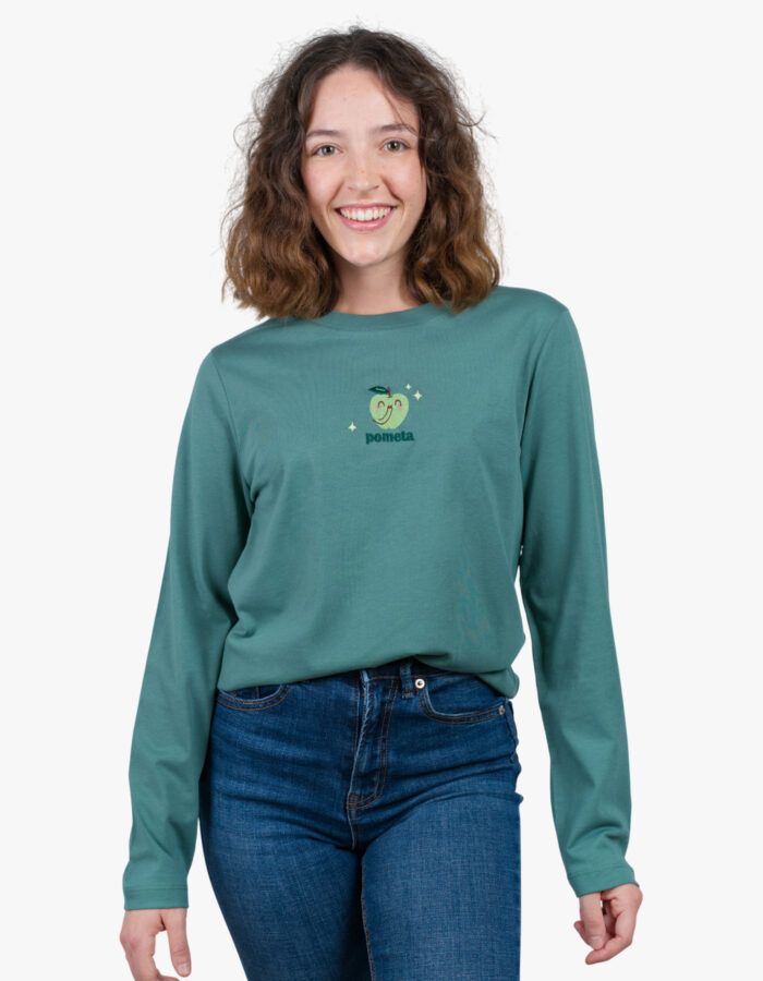 Camiseta de màniga llarga amb brodat "Pometa"