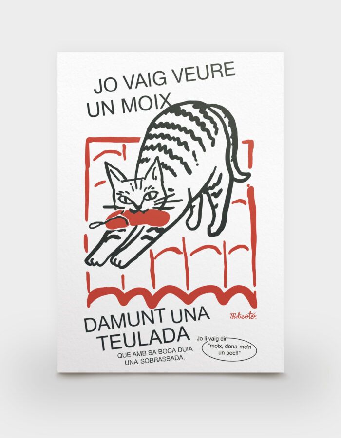 Làmina A3 "Jo vaig veure un moix..."